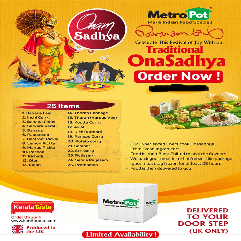 Kerala's Traditional  Sadhya  Serves 7 person (uk made)