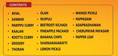 Onam Sadhya by Loyal (Serves 5 Person)￼