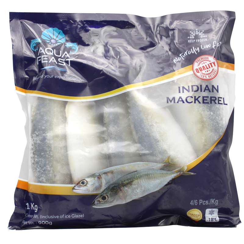 Frozen Indian Mackerel headless (Ayala) by Aqua Feast