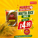 Kerala Taste Palakkadan Matta Rice 5kg  *(Max Two Per Order,  Extra will be Chargeable )
