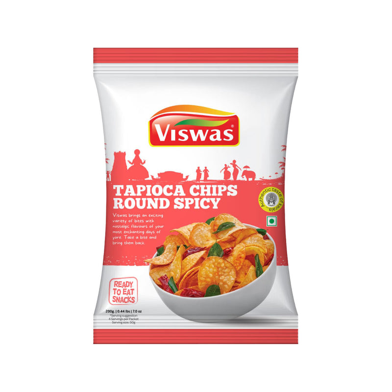 TAPIOCA CHIPS ROUND SPICY BY VISWAS