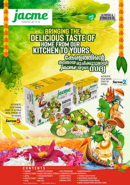 Kerala's Traditional Onam Sadhya by Jacme 3People (Pre-Order)