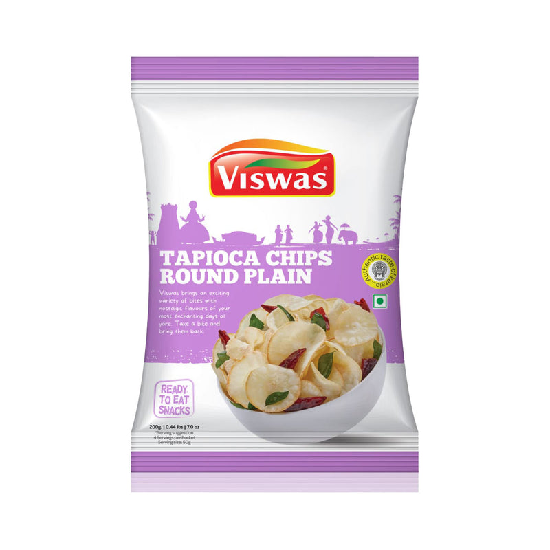 TAPIOCA CHIPS ROUND PLAIN BY VISWAS