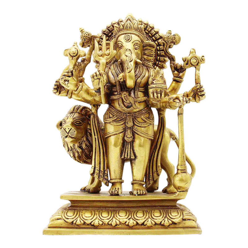 Brass Lord Ganesha Idol (3.8kg)
