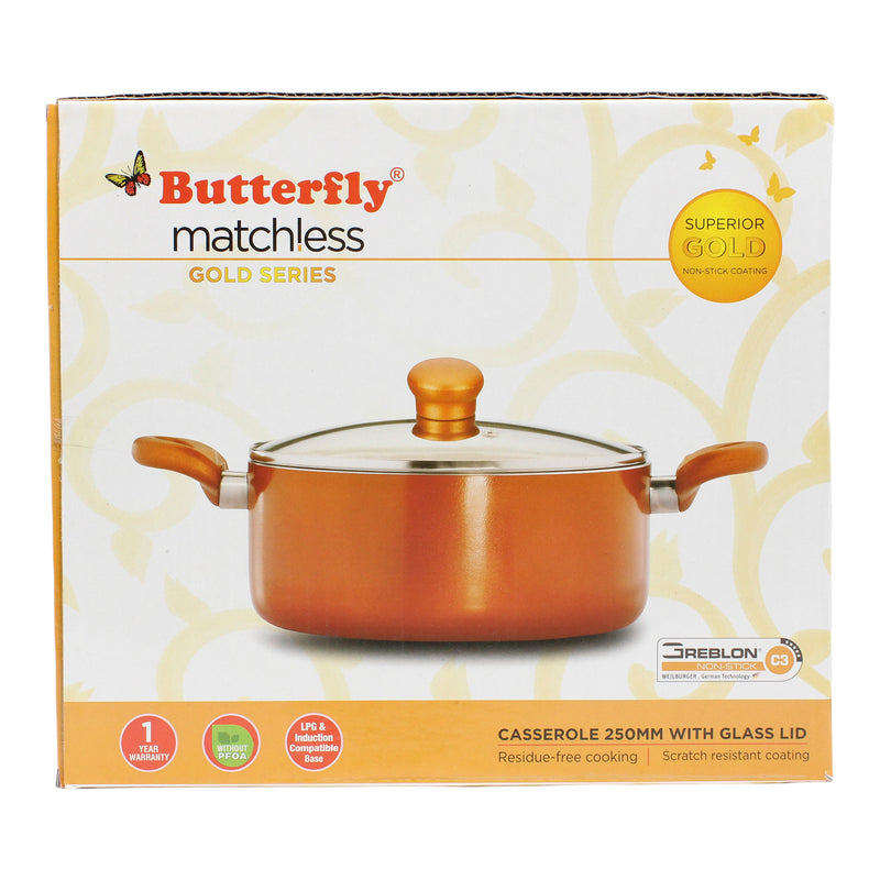 Non Stick Casserole & Lid By Butterfly