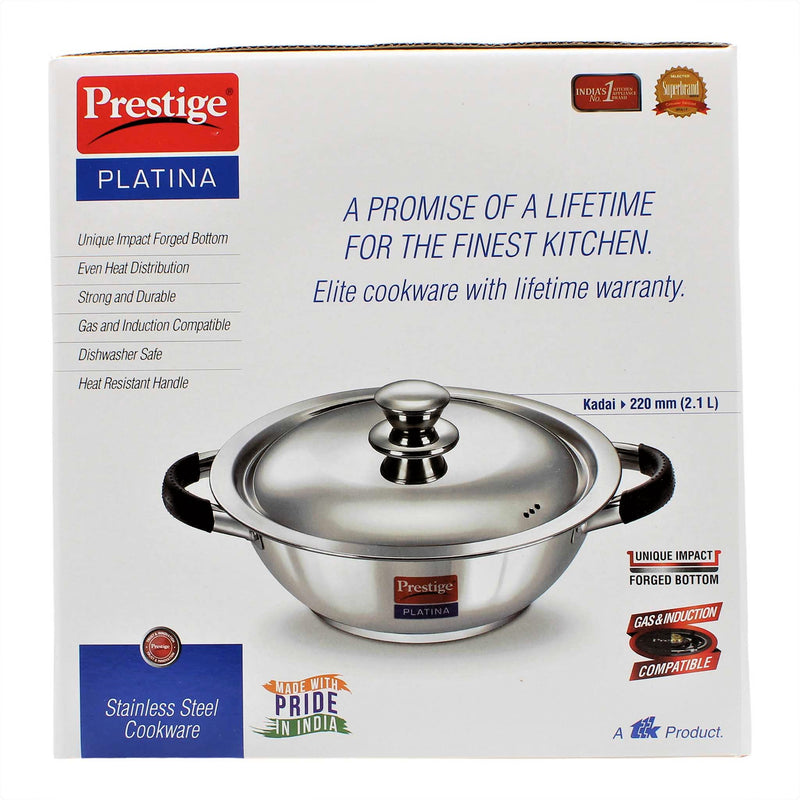 Prestige Platina Kadai & Lid